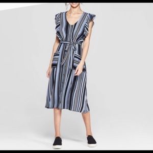 Xhilaration Striped Midi Dress